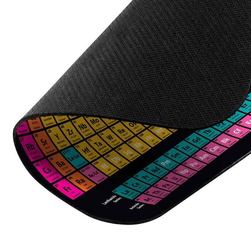 WIRESTER Extra Large (X-Large) Size Non-Slip Rectangle Mousepad, WIRESTER Periodic Table of Elements Black Mouse Pad for Home, Office and Gaming Desk - Image 3